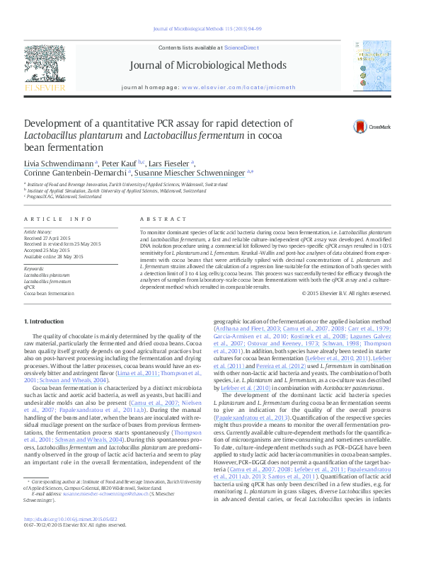 (PDF) Development of a quantitative PCR assay for rapid detection of ...