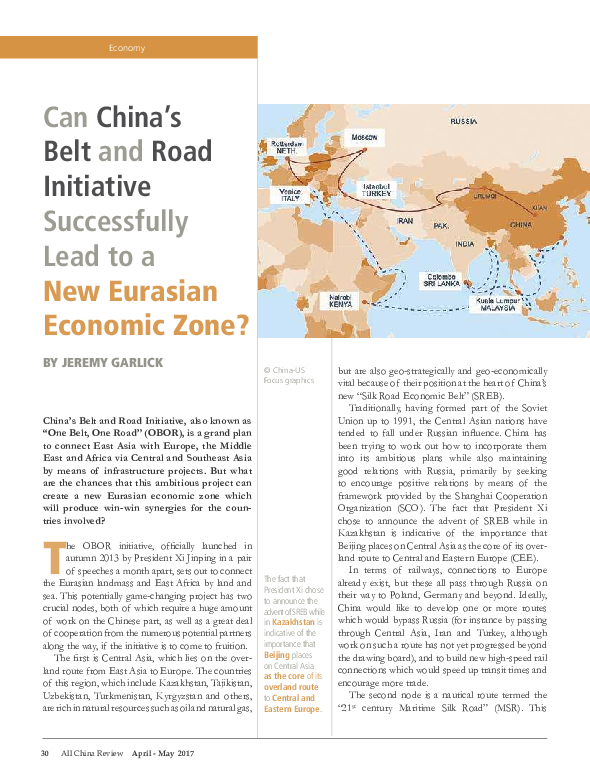 (PDF) Can China’s Belt and Road Initiative Successfully Lead to a New ...