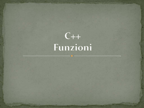 (PDF) funzioni in C