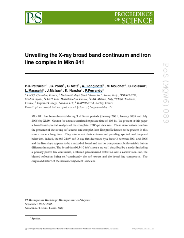 (PDF) Unveiling the broad band X-ray continuum and iron line complex in ...