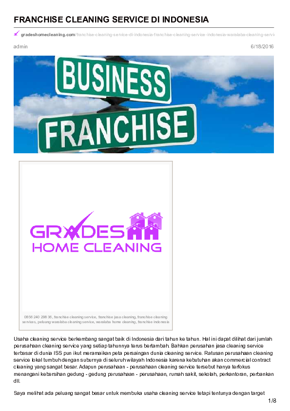 (PDF) FRANCHISE CLEANING SERVICE DI INDONESIA Tandi Herdiansyah
