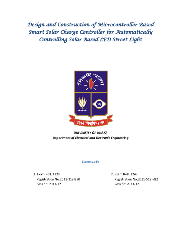(PDF) Design and Construction of Microcontroller Based Smart Solar ...