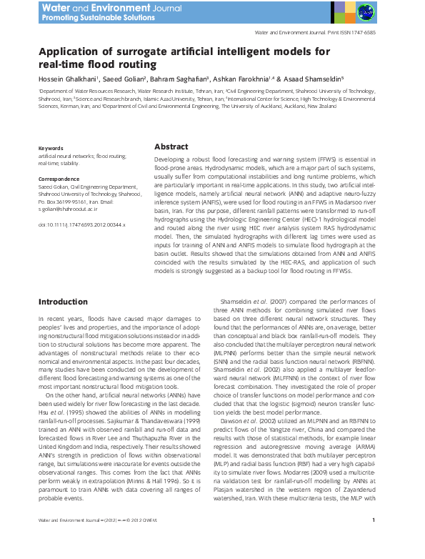 (PDF) Application of surrogate artificial intelligent models for real ...