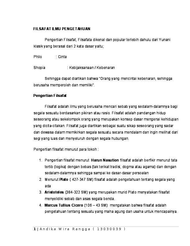 Doc Resume Buku Filsafat Ilmu Karangan Jujun
