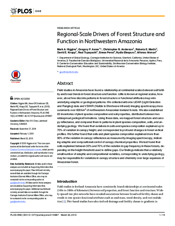 (PDF) Regional-Scale Drivers of Forest Structure and Function in ...