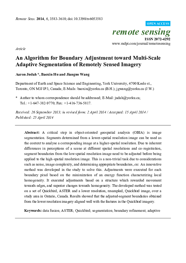 (PDF) An Algorithm for Boundary Adjustment toward Multi-Scale Adaptive ...