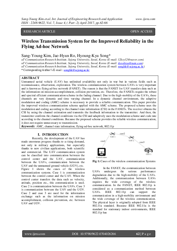 (PDF) Wireless Transmission System for the Improved Reliability in the ...