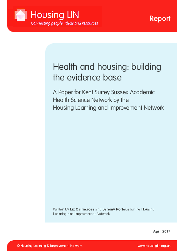 (PDF) Health and housing: building the evidence base