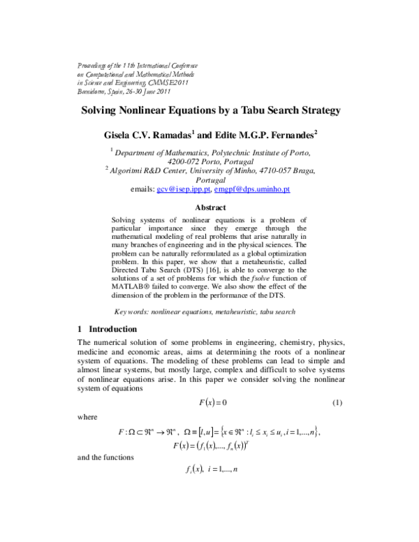 Numerical Methods For Unconstrained Optimization And Nonlinear Equations Pdf
