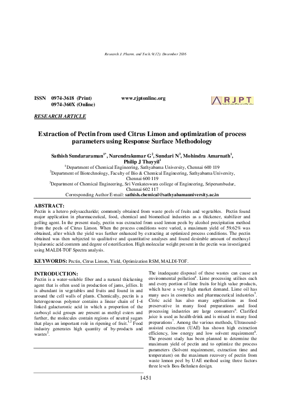 Pectin extraction thesis 08 picture