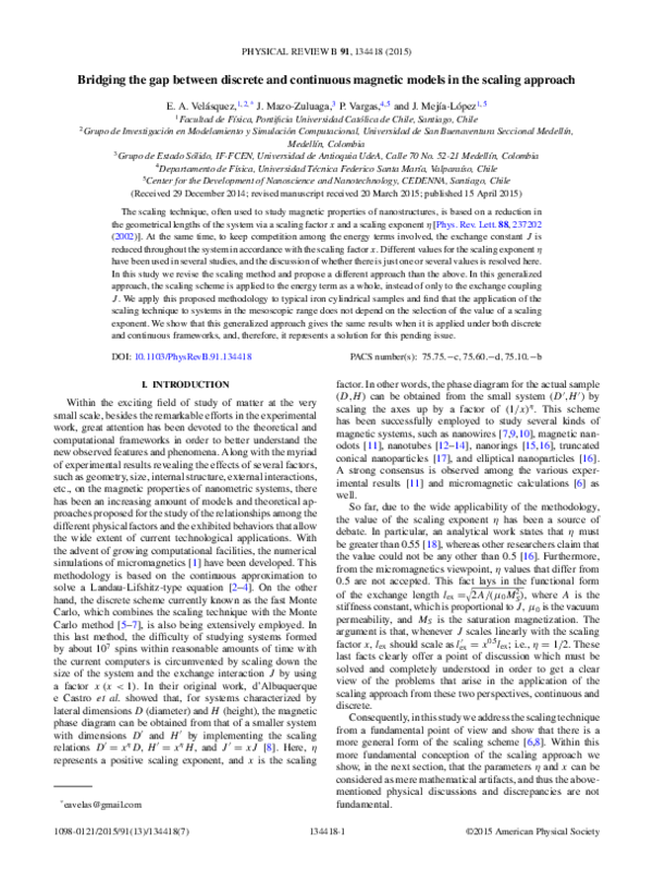 (PDF) Bridging the gap between discrete and continuous magnetic models ...