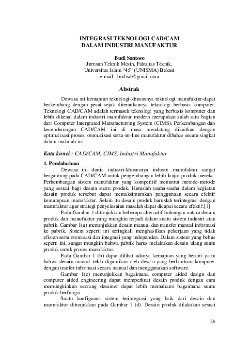 (PDF) INTEGRASI TEKNOLOGI CAD/CAM DALAM INDUSTRI MANUFAKTUR