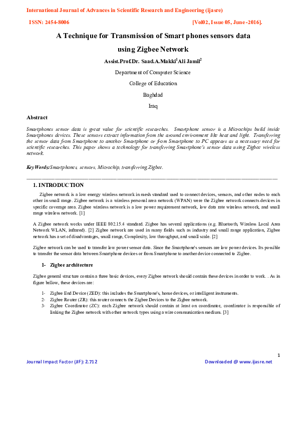 (PDF) A Technique for Transmission of Smart phones sensors data using ...