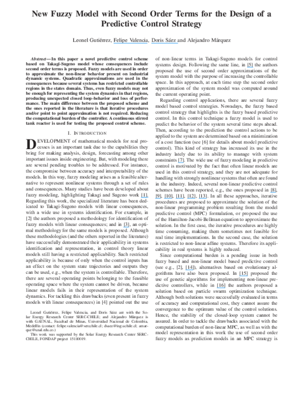 (PDF) New fuzzy model with second order terms for the design of a ...