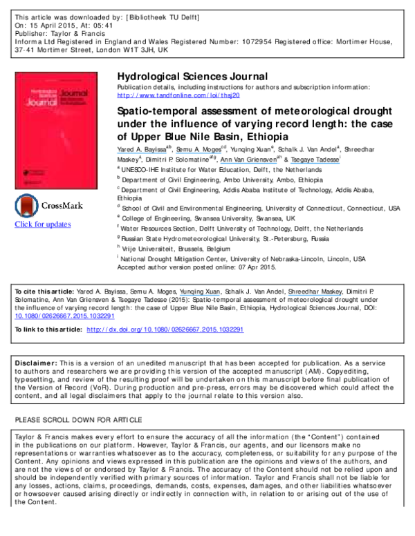 (PDF) Spatio-temporal assessment of meteorological drought under the ...