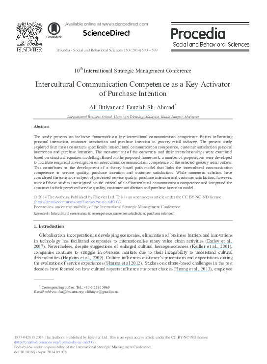 (PDF) Intercultural Communication Competence as a Key Activator of ...