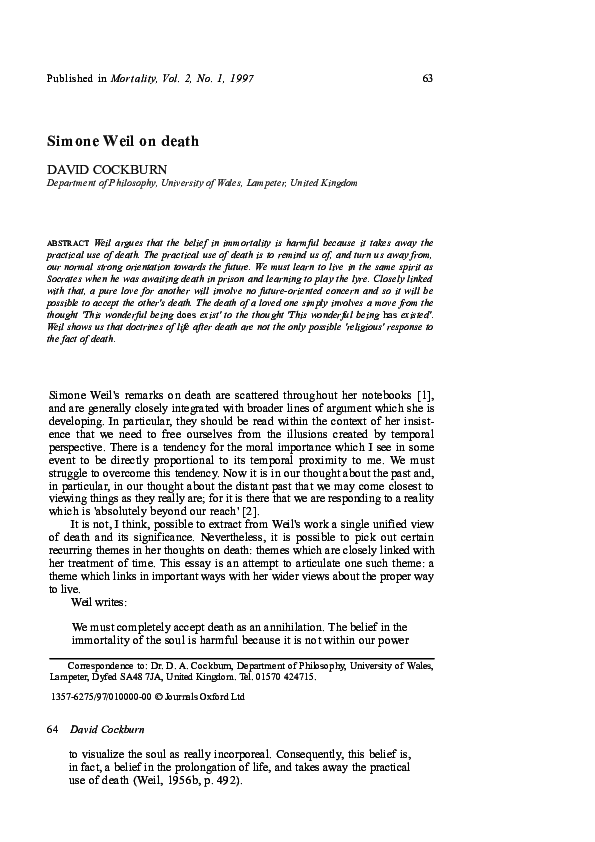 Simons death essay picture