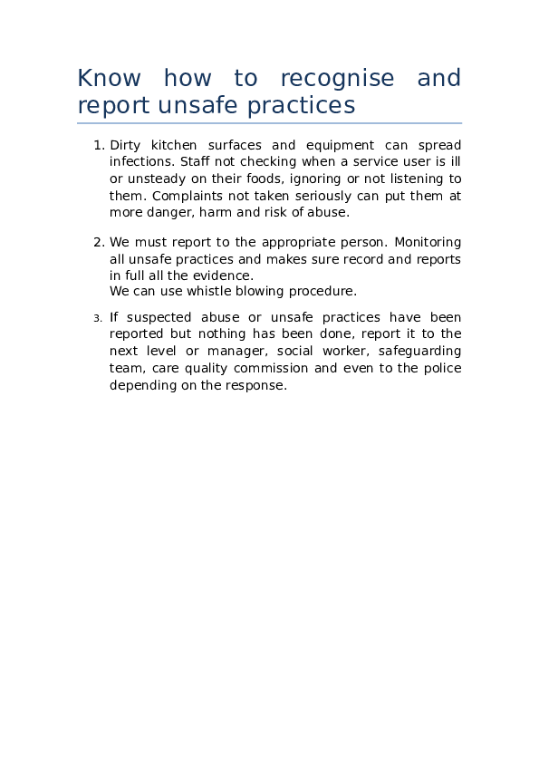 Unsafe practices essay image