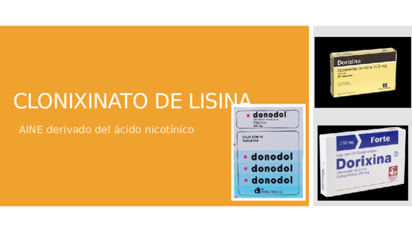 (PPT) CLONIXINATO DE LISINA | Monserrat Jimenez - Academia.edu