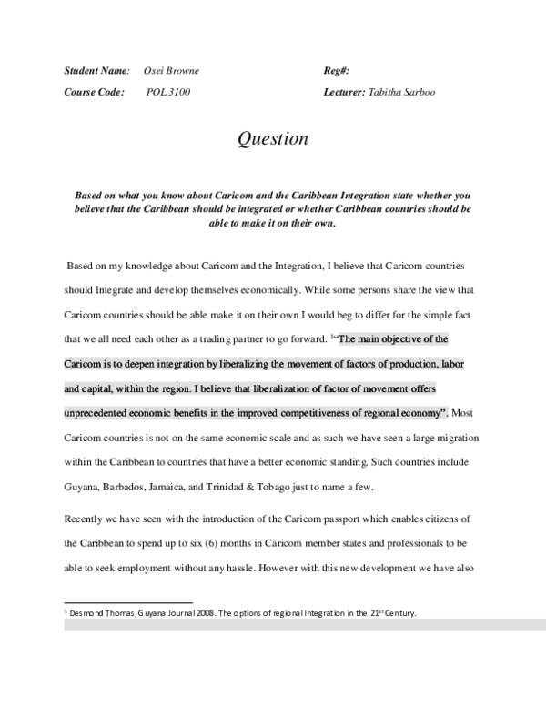 Stages of regional integration picture