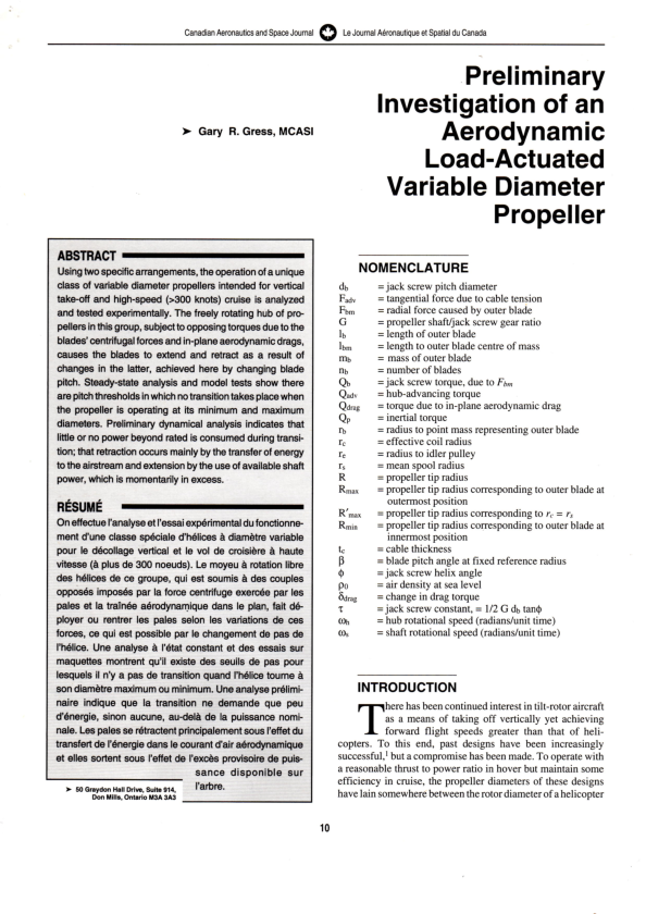 (PDF) Preliminary Investigation of an Aerodynamic Load-Actuated ...