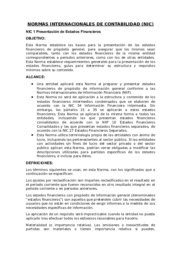 Doc Normas Internacionales De Contabilidad