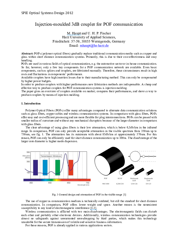 (PDF) Optical design of a lowloss demultiplexer for optical