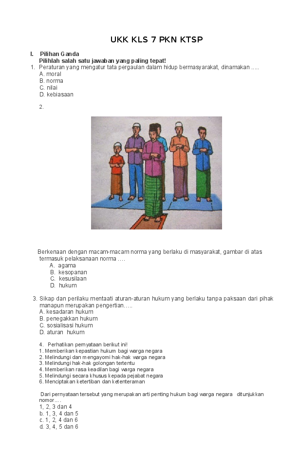 DOC) UKK KLS 7 PKN KTSP | MUJI ANTO - Academia.edu