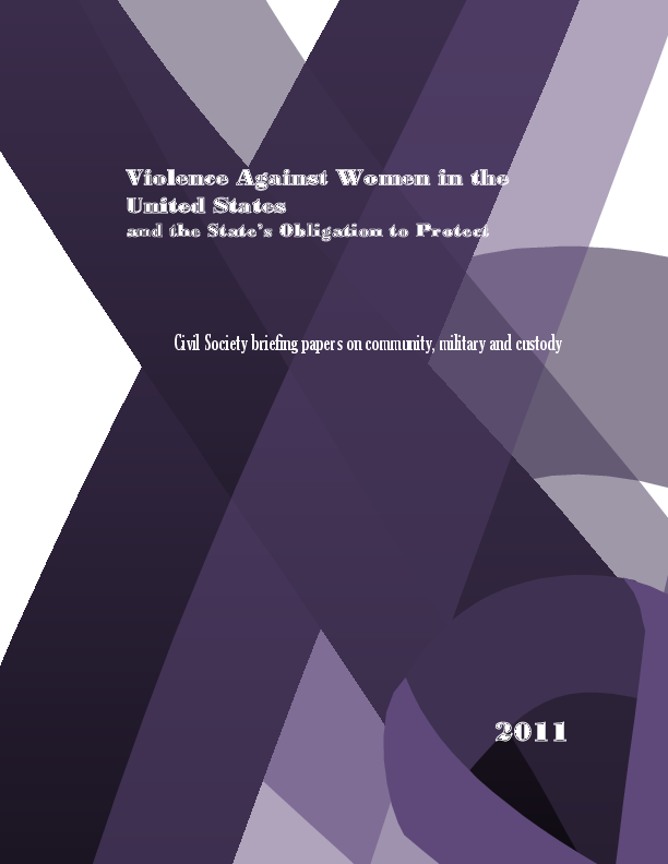 (PDF) Violence Against Women in the United States and the State's ...