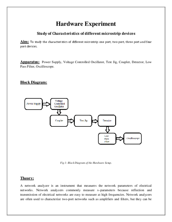 (PDF) Hardware Experiment Study of Characteristics of different ...