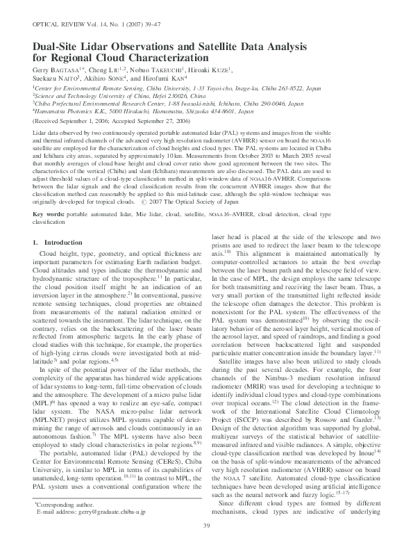 (PDF) Dual-Site Lidar Observations and Satellite Data Analysis for ...