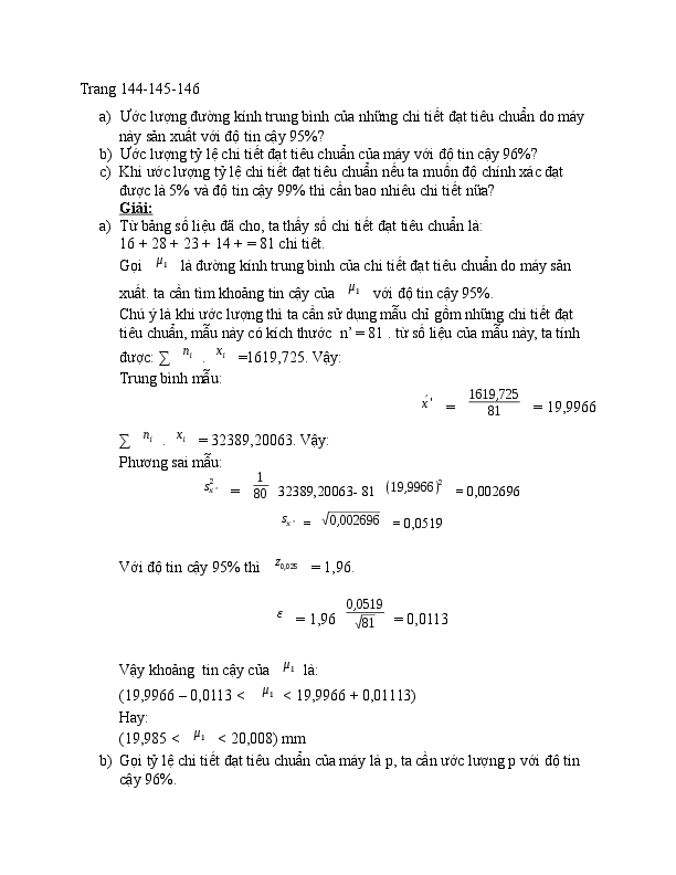 First page of “Xác xuất thống kê tuyền”