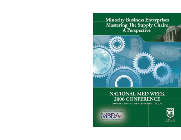 (PDF) Tuck-MBDA MBEs Mastering the Supply Chain[1]