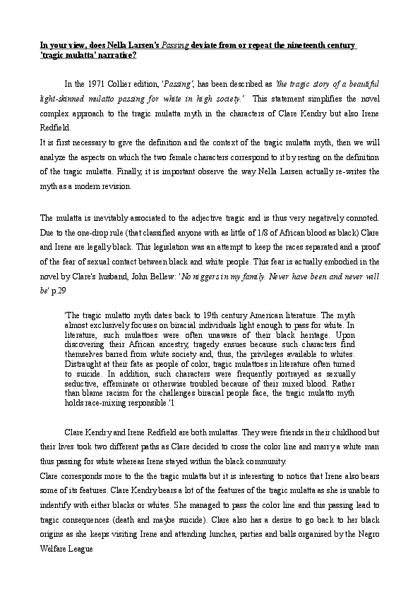 Nella larsen passing summary image