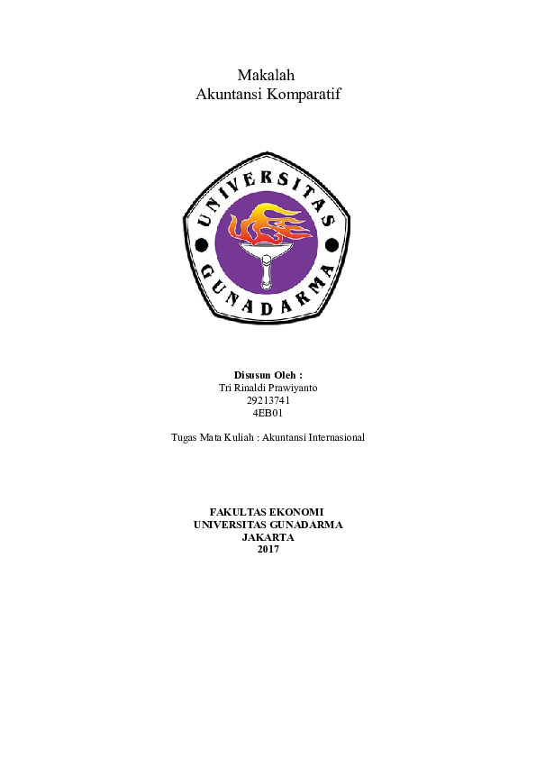Doc Makalah Akuntansi Komparatif Rara Rahmayanti Academia Edu