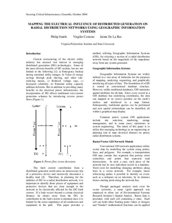 (PDF) Mapping the Electrical Influence of Distributed Generation on ...
