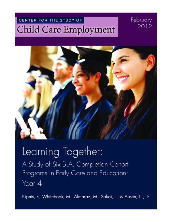 (PDF) Learning Together: A Study of Six B.A. Completion Cohort Programs ...