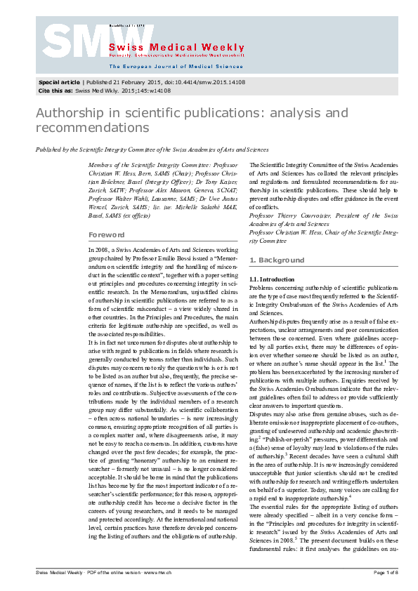 GUIDELINES FOR AUTHORSHIP IN SCIENTIFIC PAPERS visual data 8