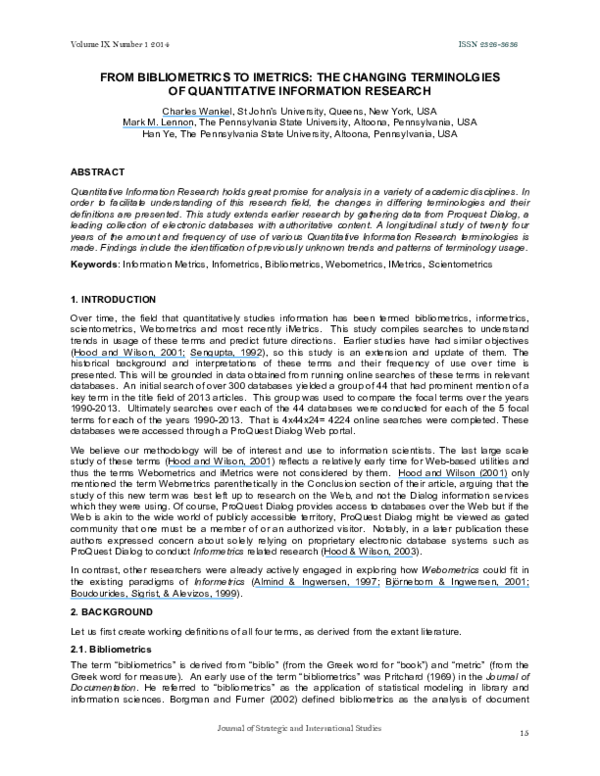 short quantitative research paper pdf