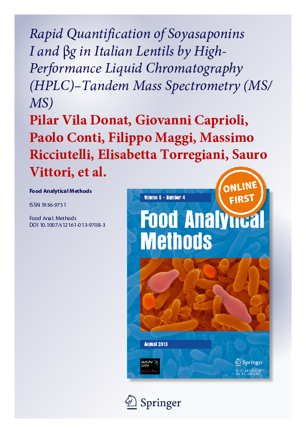 PDF Food Analytical Methods PDF Food Analytical Methods