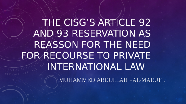 (PPT) the-cisgs-article-92-and-93-reservation