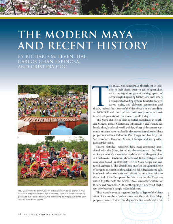 (PDF) The Modern Maya and Recent History Richard M. Leventhal