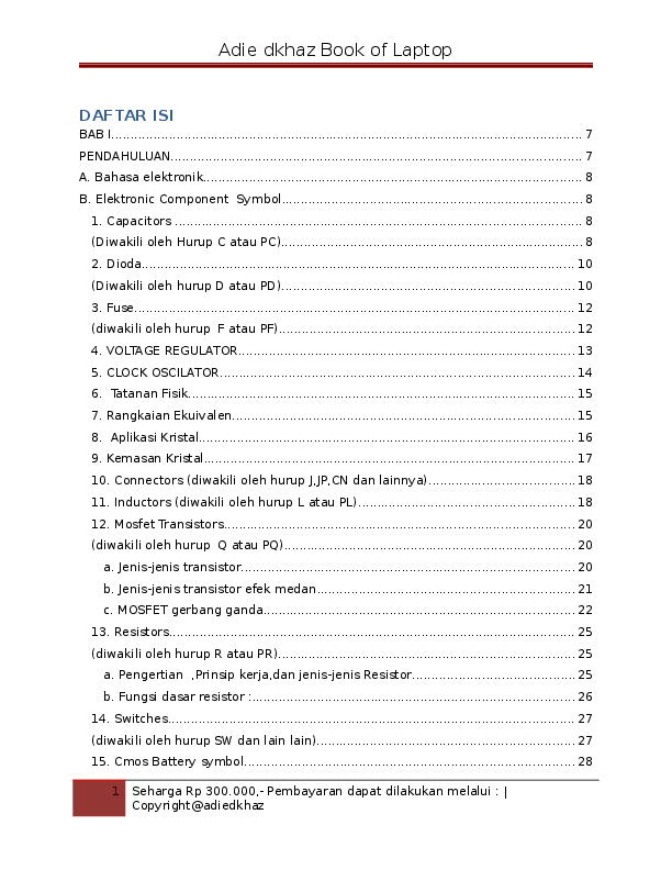 (DOC) DAFTAR ISI ADIEDKHAZ BOOK OF LAPTOP Adie Dkhaz (DOC) DAFTAR ISI ADIEDKHAZ BOOK OF LAPTOP Adie Dkhaz