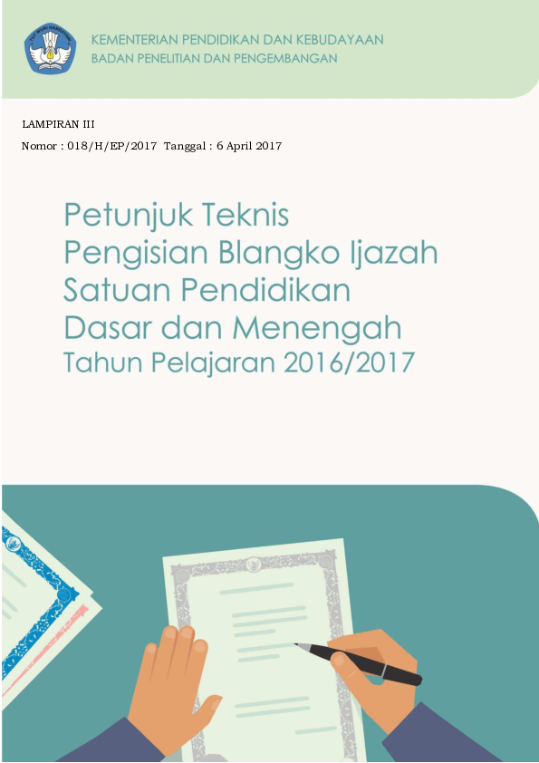 Pdf Aye Leymakali Petunjuk Teknis Pengisian Blangko Ijazah Tahun Anton Ama Academia Edu