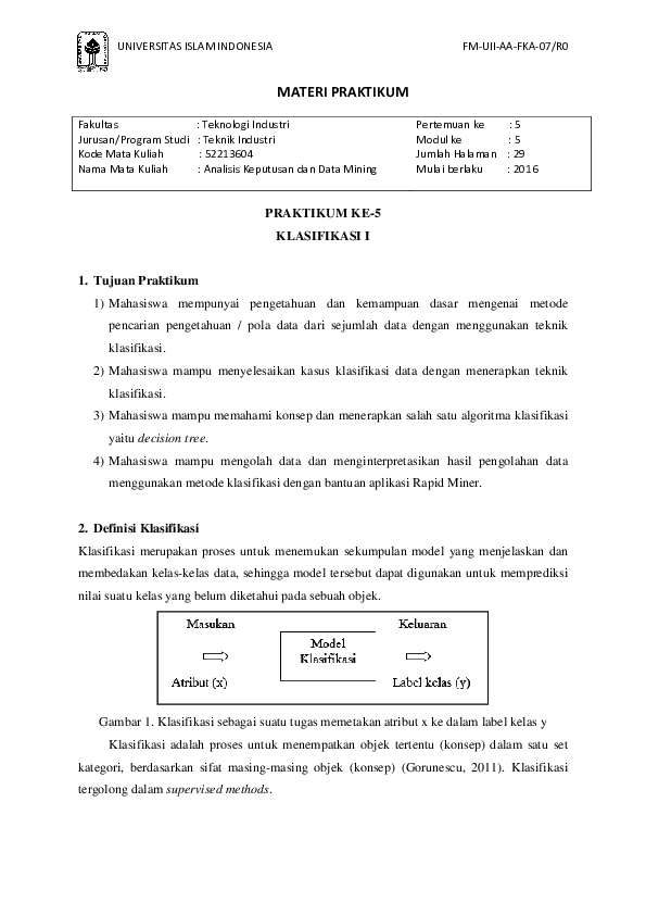 Pdf Modul Klasifikasi Fix Fauzi Widagdo Academia Edu
