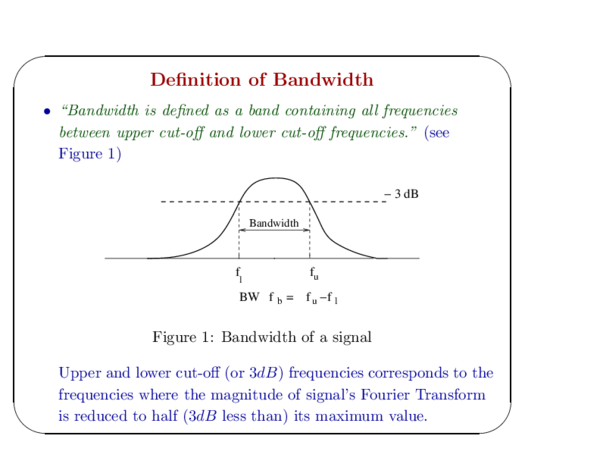(PDF) Definition of Bandwidth