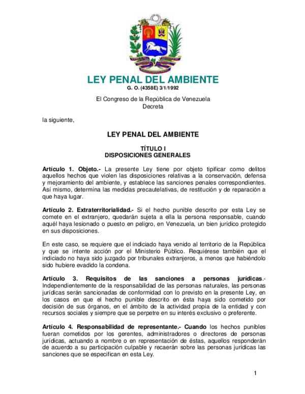 (PDF) LEY PENAL DEL AMBIENTE