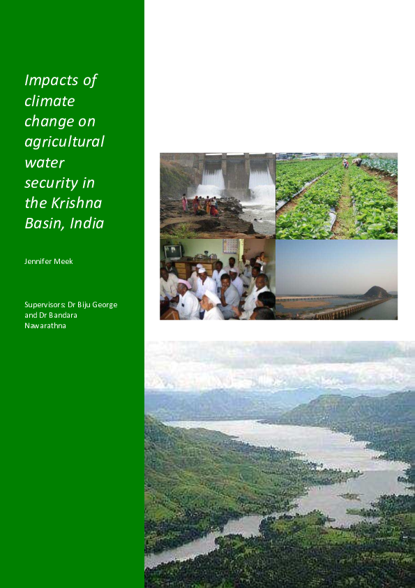 (PDF) Impacts of climate change on agricultural water security in the ...