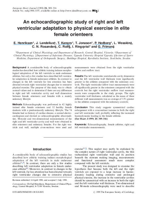 (PDF) An echocardiographic study of right and left ventricular ...