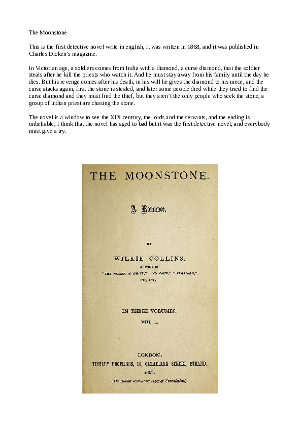 (PDF) The moonstone Raul Moreno Bayano Academia.edu